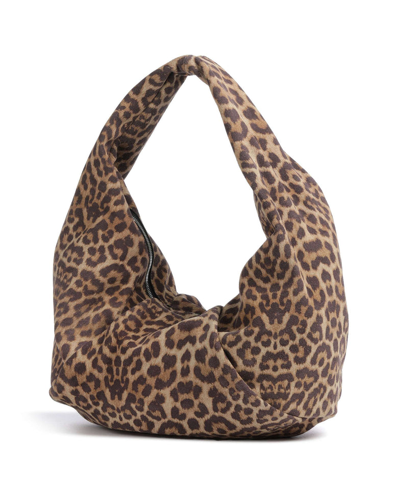 Les Visionnaires Greta Essential Cozy Hobo bag leo print
