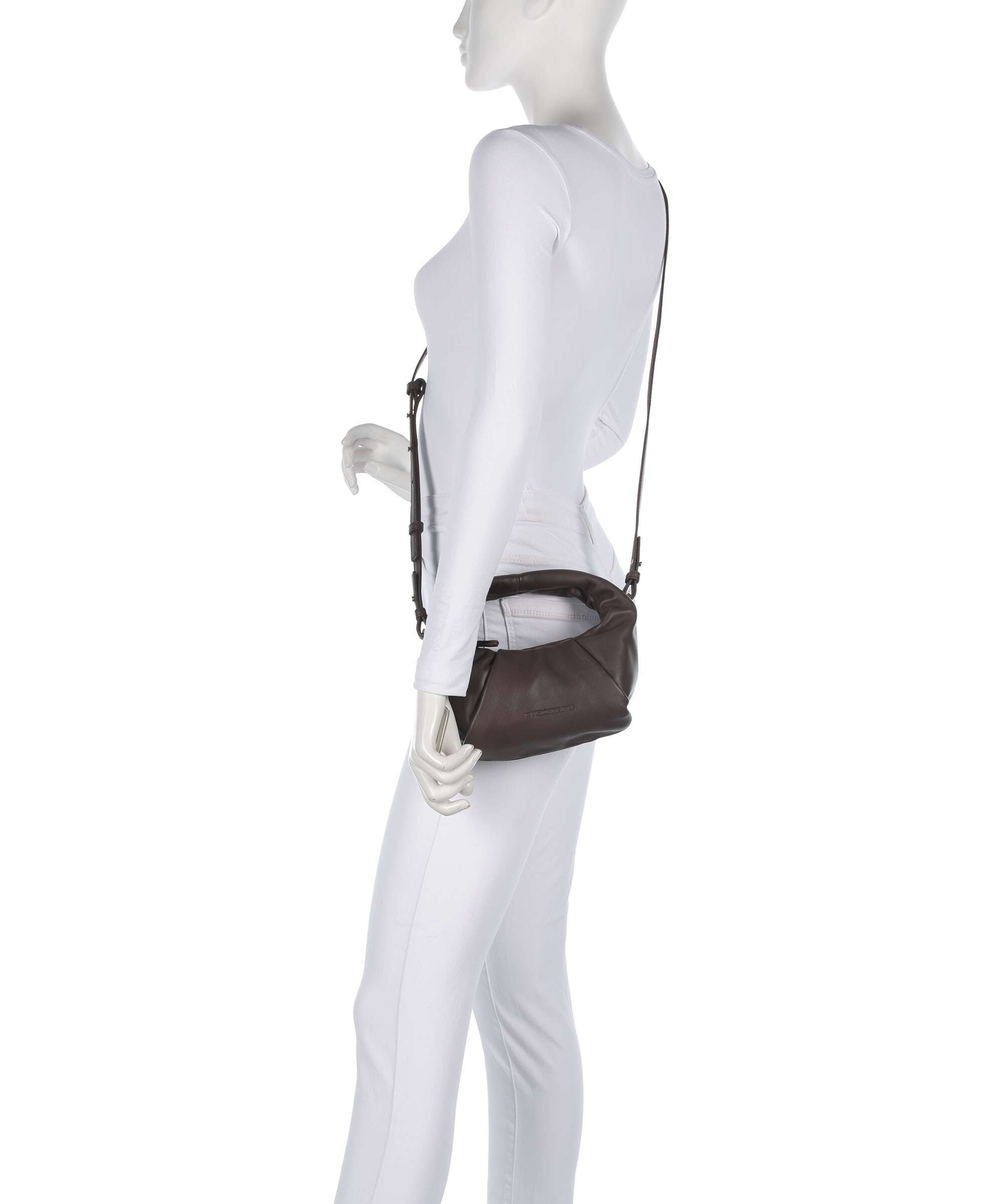 Les Visionnaires Greta Essential Silky Mini Crossbody bag chocolate