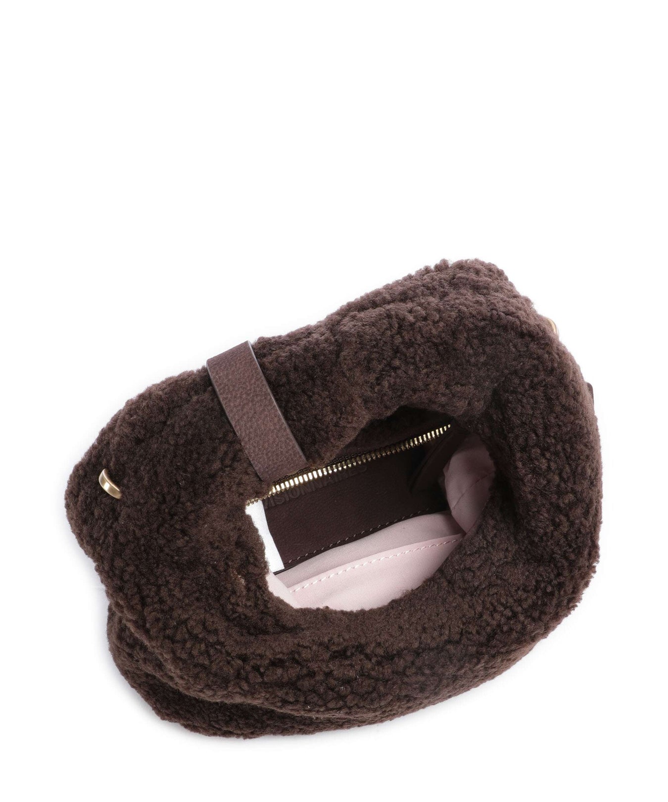 Les Visionnaires Greta Teddy Micro Crossbody bag pecan