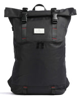 Doughnut Glossy Blocking Christopher Rolltop rugzak black/red