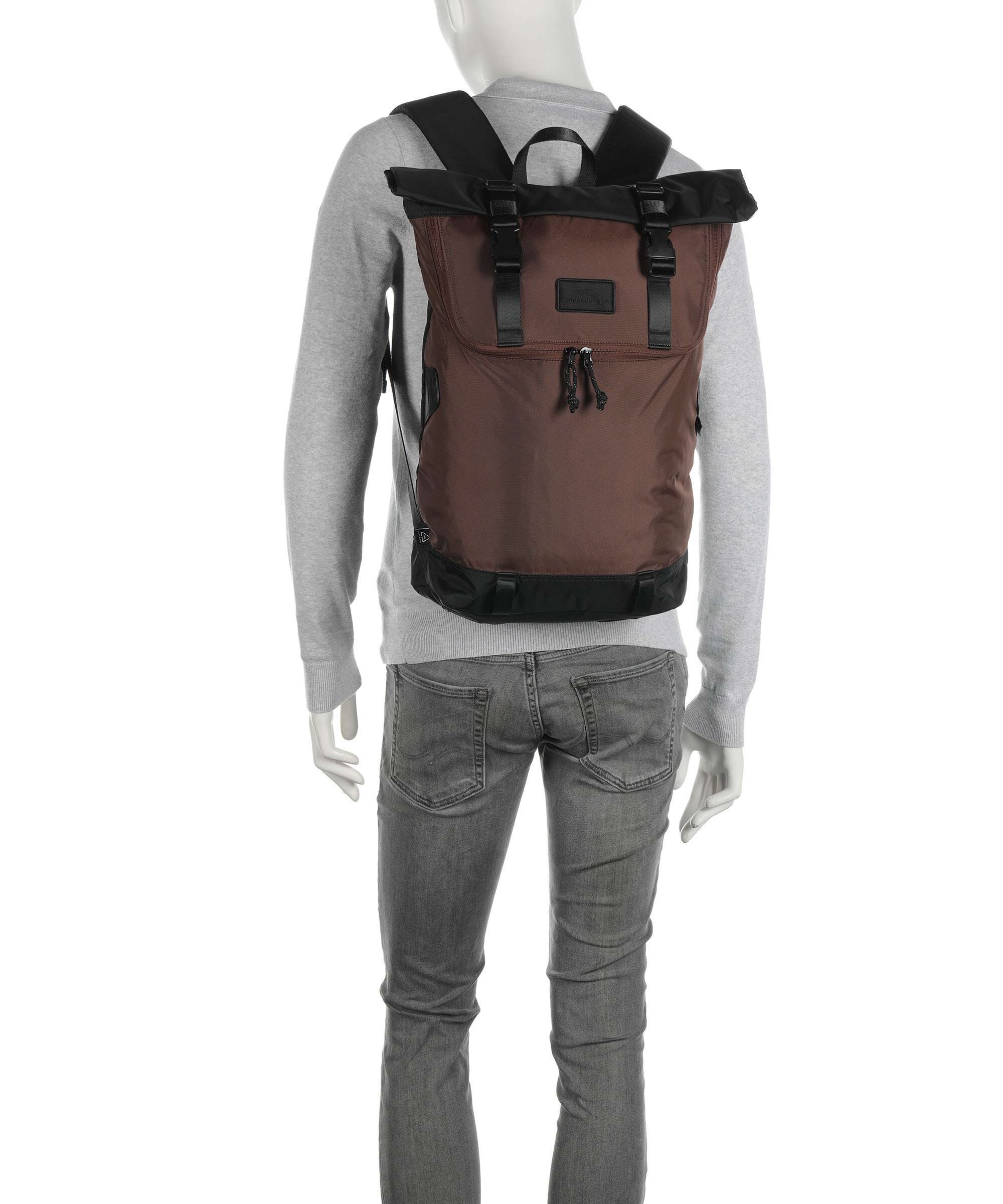 Doughnut Go Wild Christopher Rolltop backpack black/brown