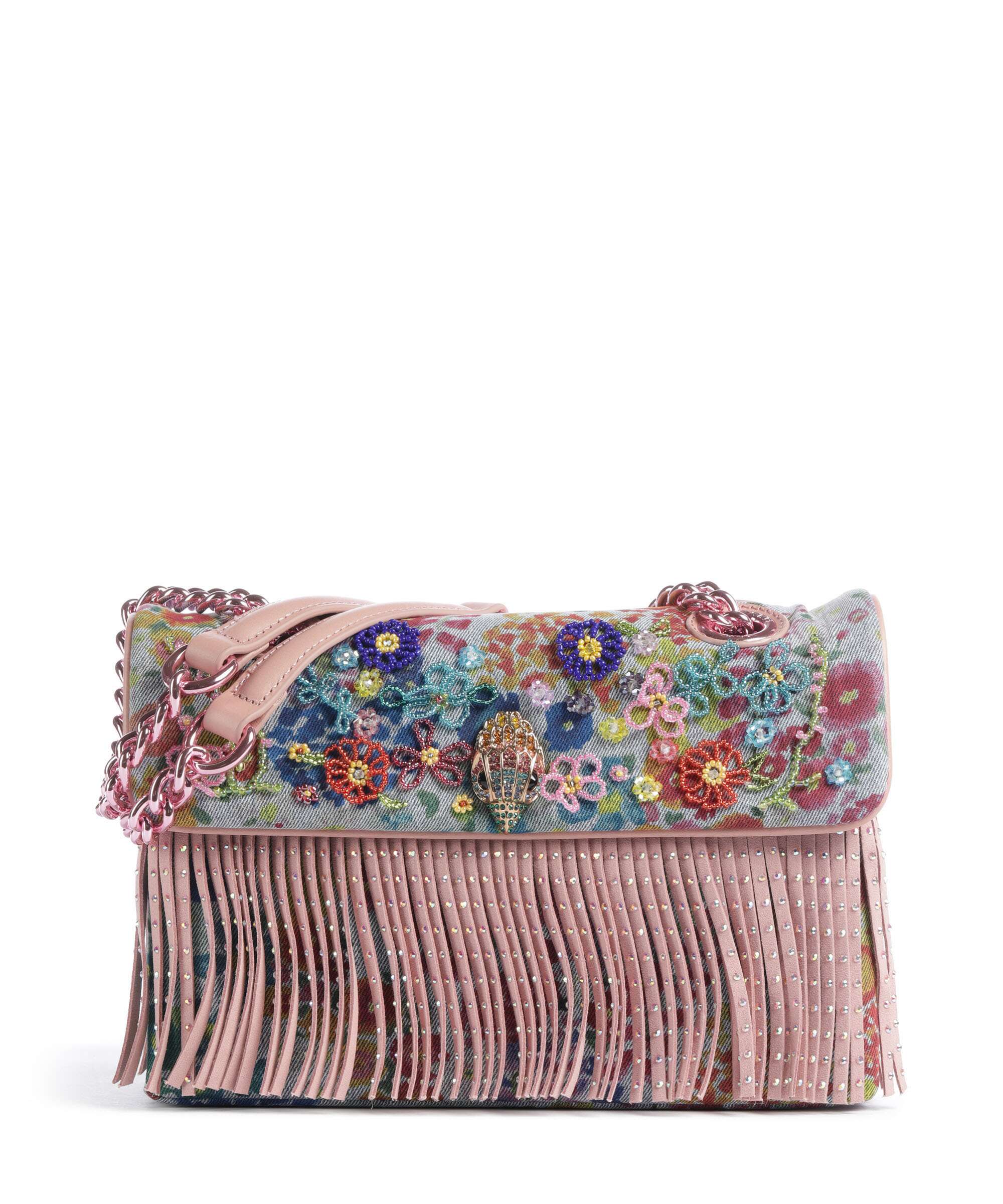 Kurt Geiger Kensington Fringe Shoulder bag blue