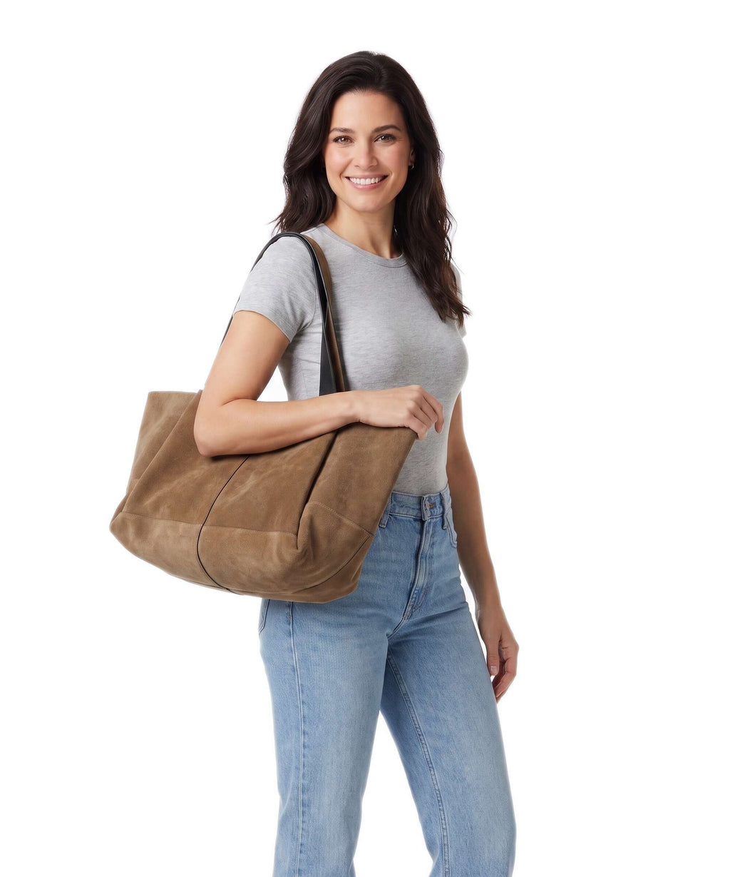 AllSaints Rosalie Tote bag warm olive brown