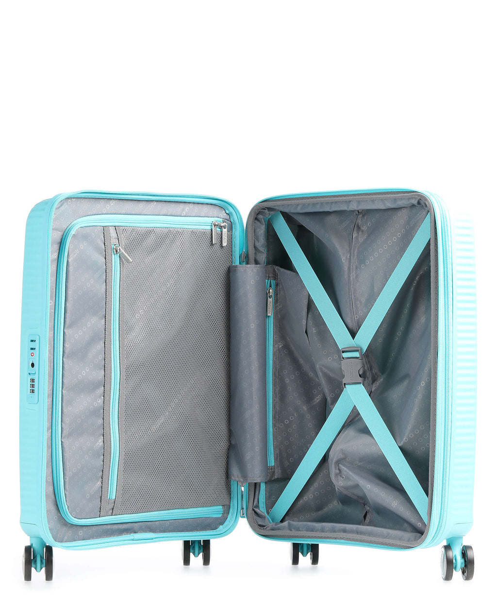 American Tourister Soundbox Spinner (4 wheels) poolside blue