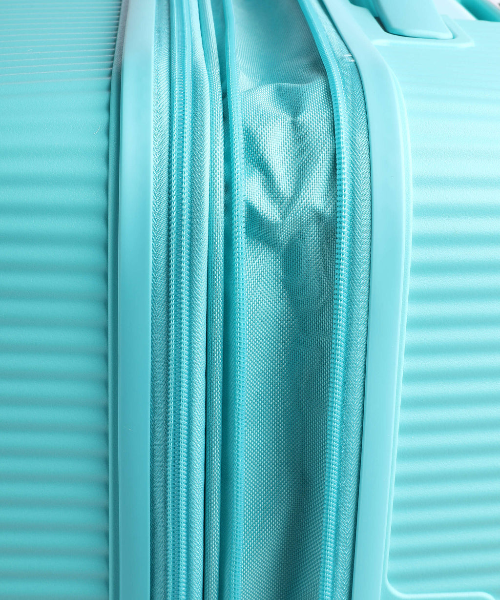 American Tourister Soundbox Spinner (4 wheels) poolside blue