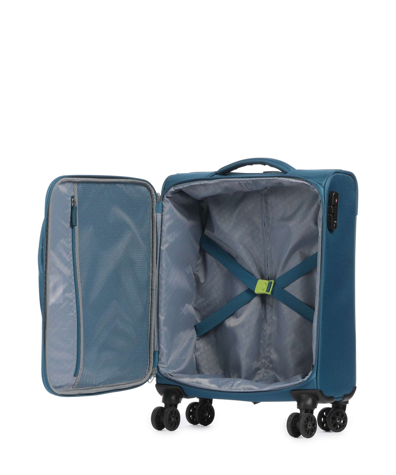 American Tourister Deep Dive Spinner (4 wheels) teal/lime