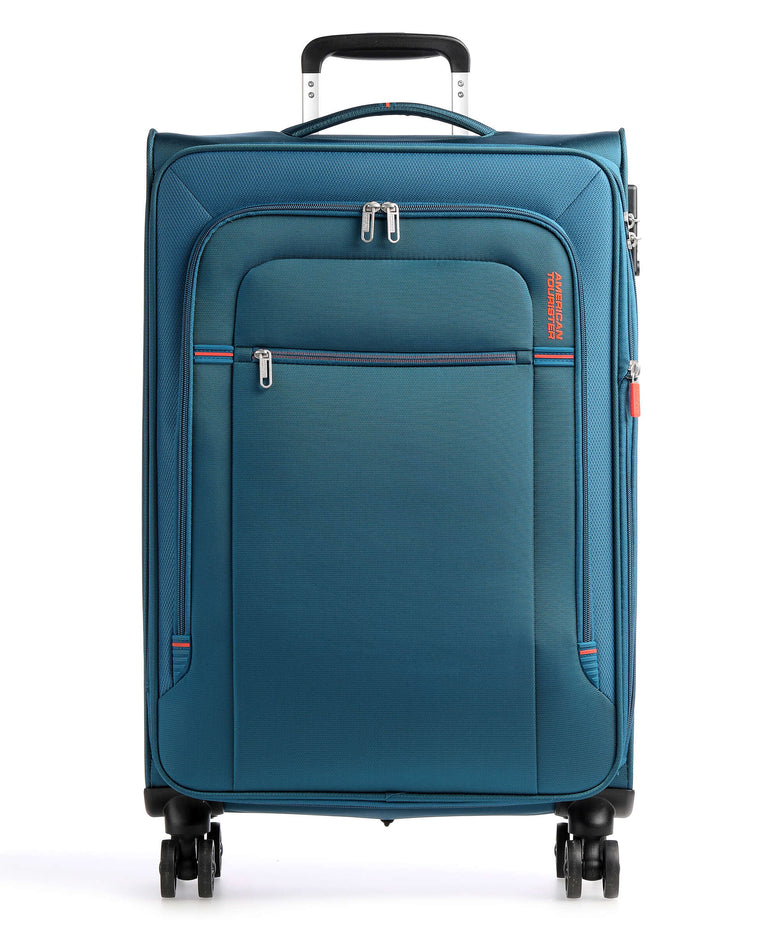 American Tourister Crosstrack Spinner (4 wheels) navy/orange
