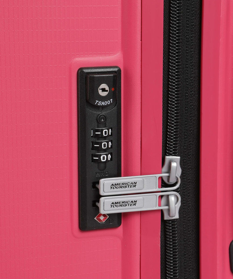 American Tourister Aerostep Spinner (4 wheels) pink flash