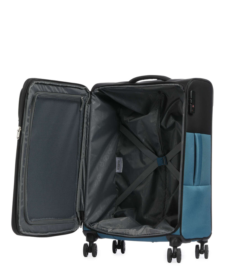 American Tourister Daring Dash M Spinner (4 wheels) black/blue