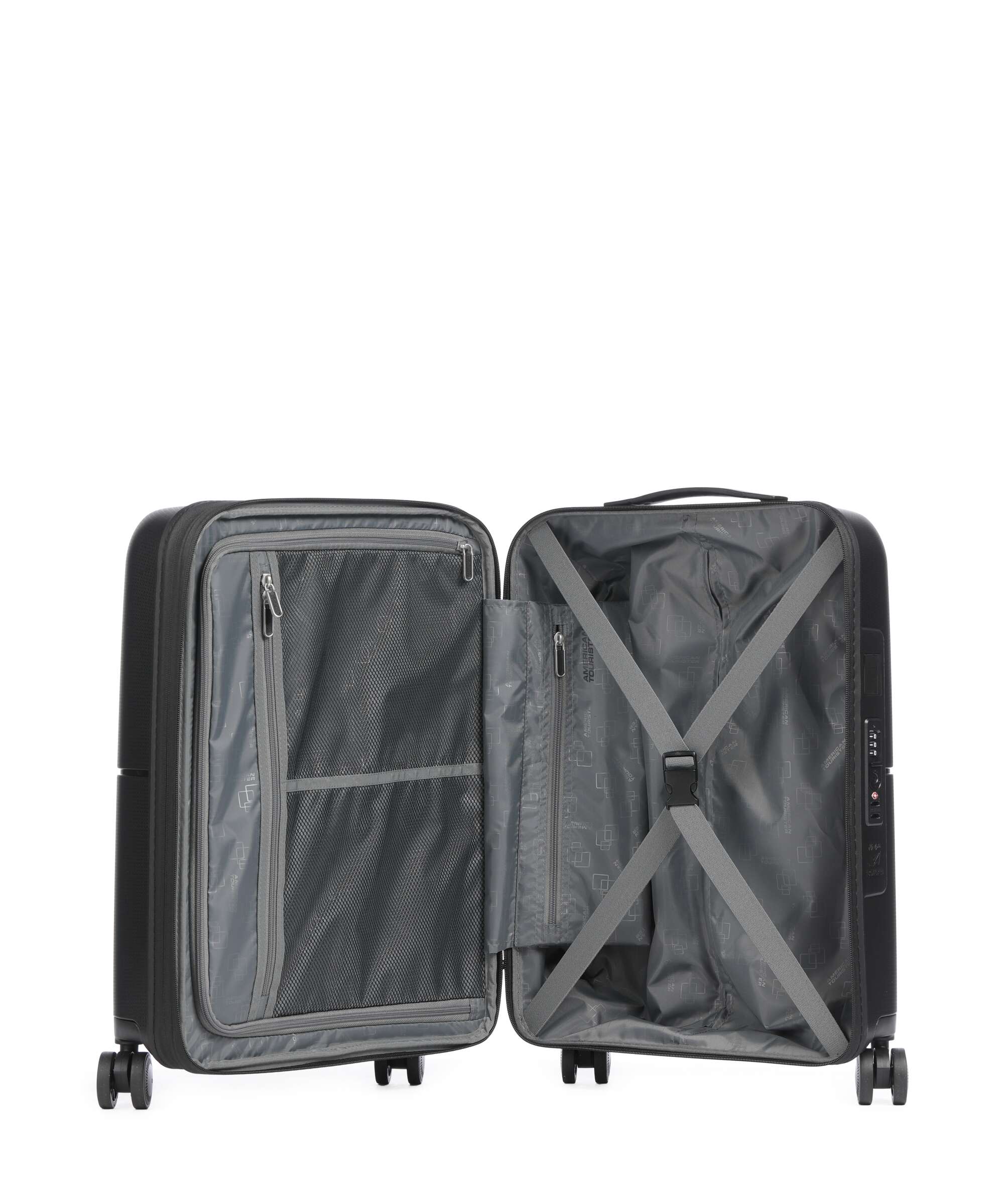 American Tourister Dashpop Spinner (4 wheels) true black