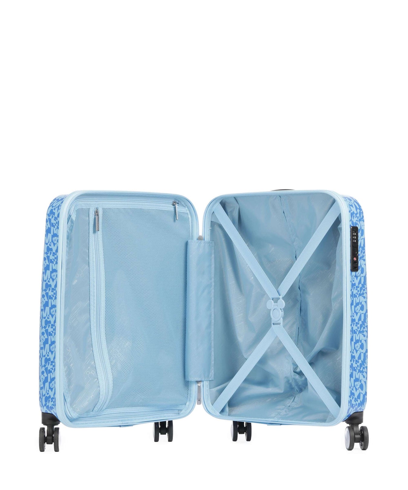 American Tourister Funlight Disney Spinner (4 wheels) mickey lenticular blue