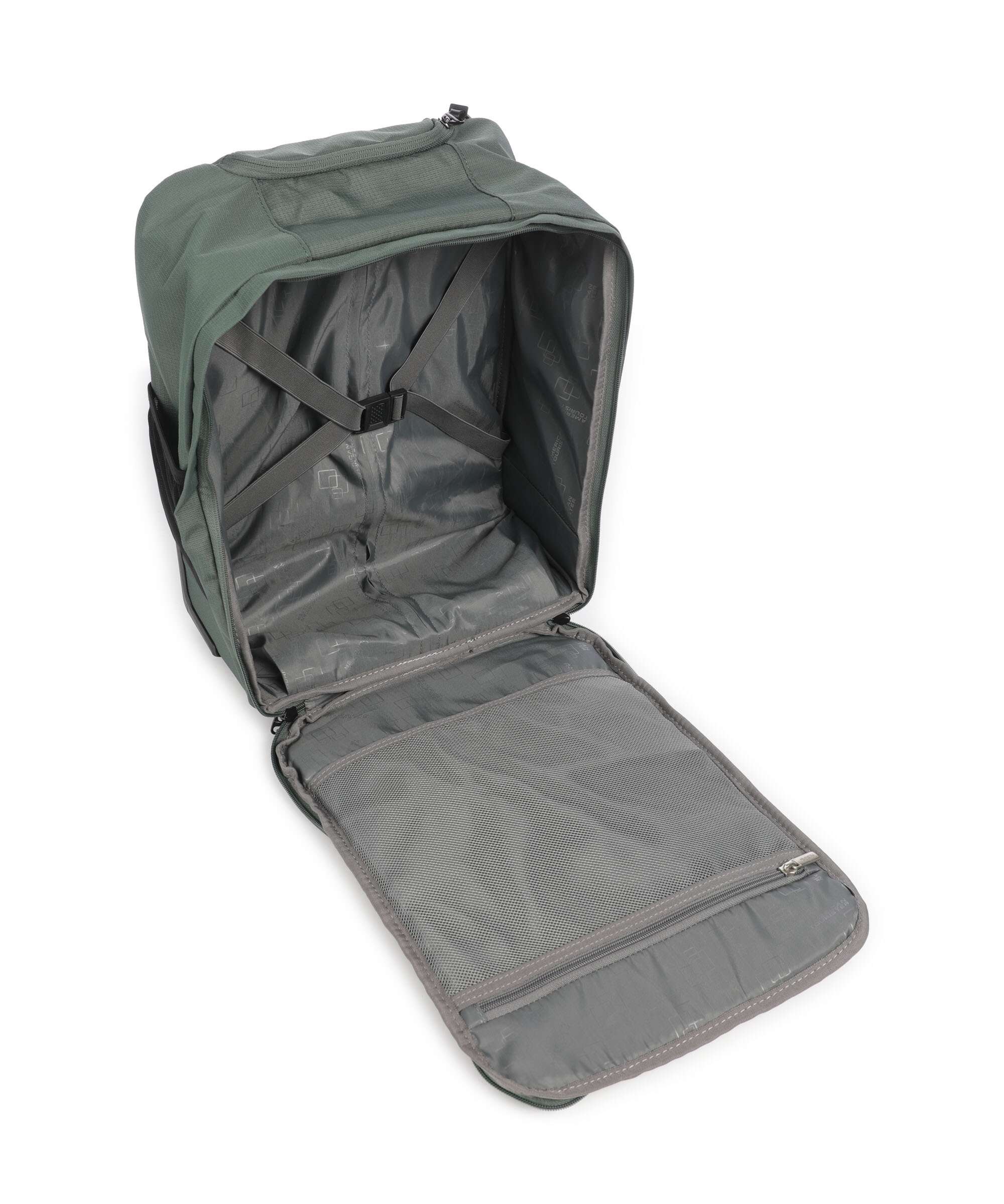 American Tourister Take2Cabin Backpack with wheels dark forest