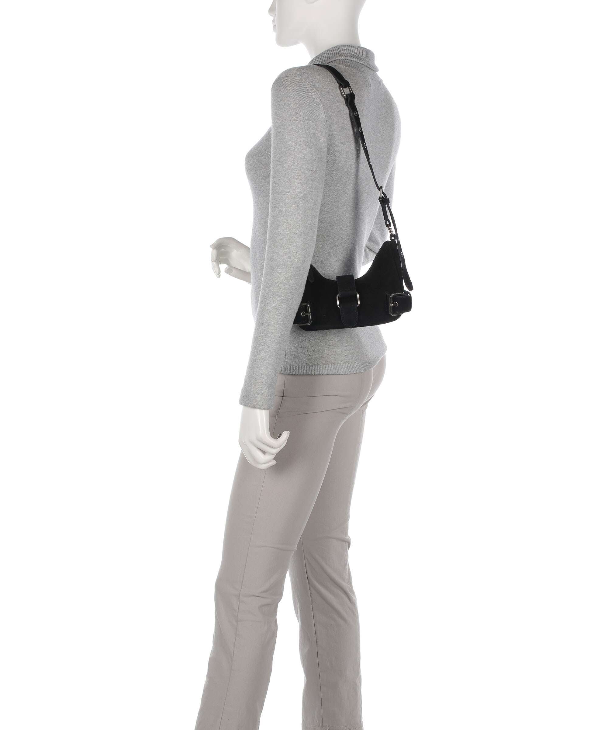 Núnoo Suede Palma Shoulder bag black