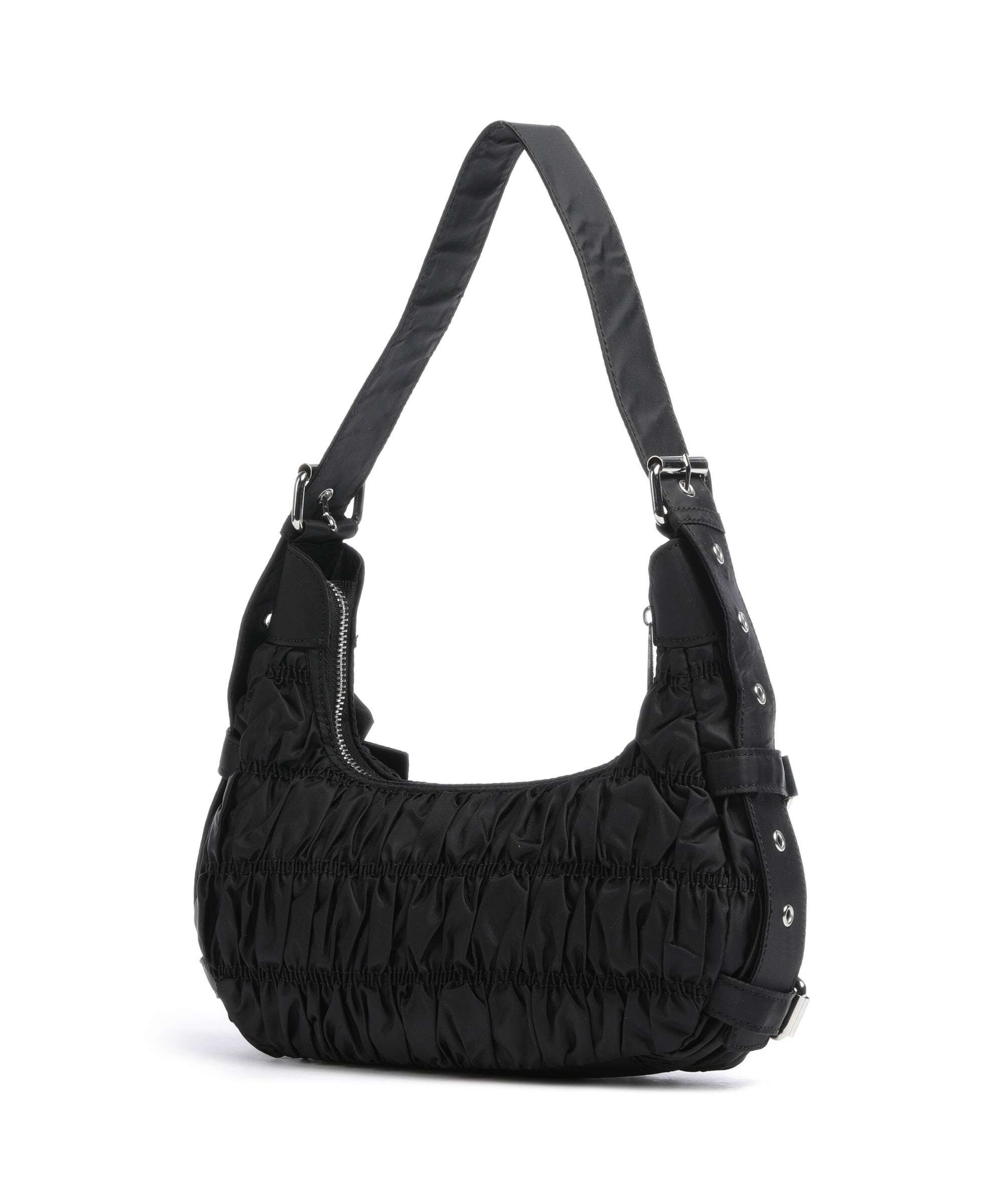 Núnoo Recycled Nylon Alaska Hobo bag black
