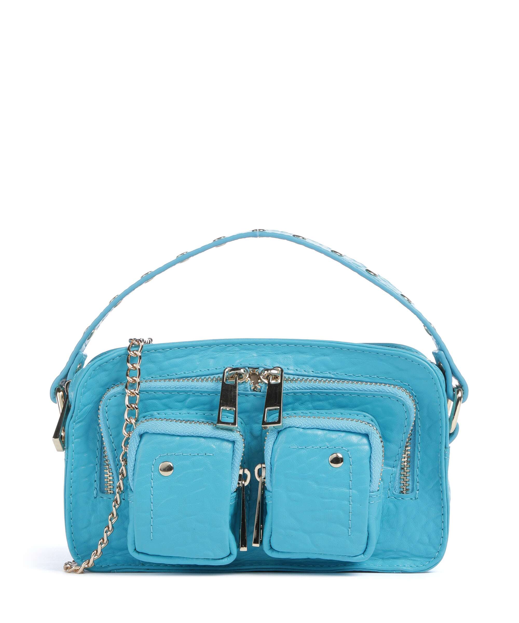 Núnoo New Zealand Helena Crossbody tas leer met reliëf pink