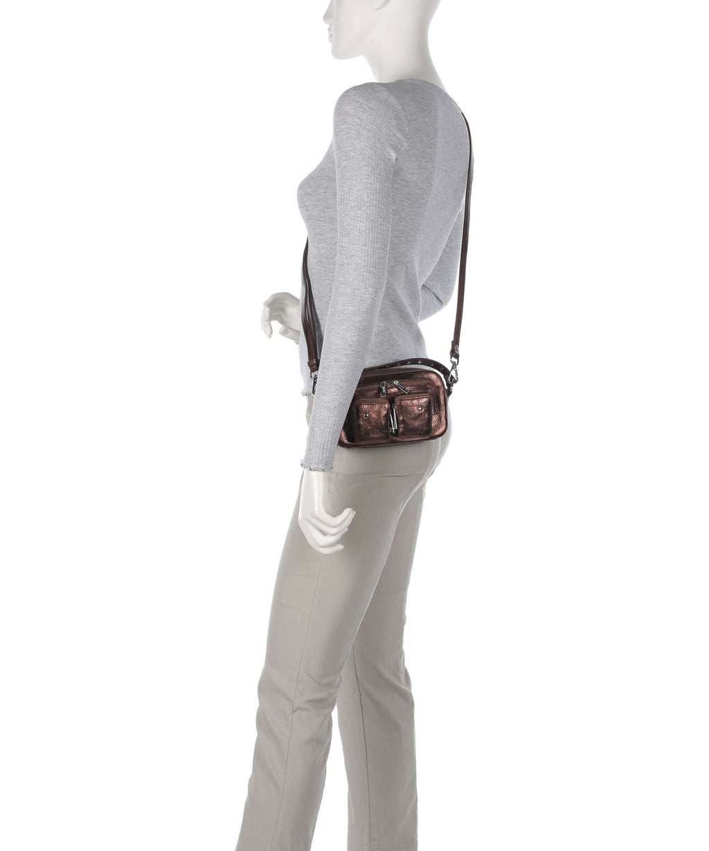Núnoo Metallic Helena Crossbody bag brown