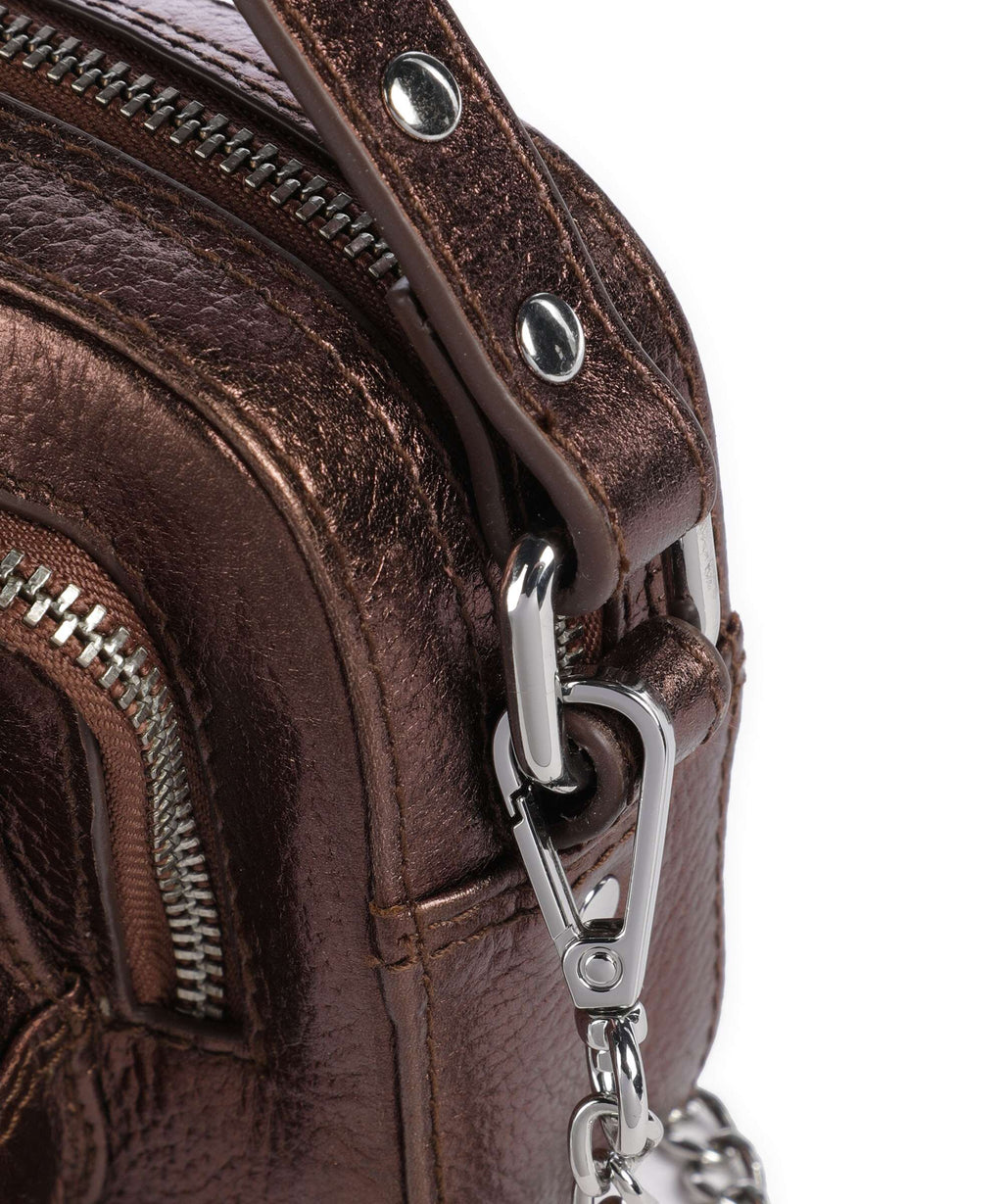 Núnoo Metallic Helena Crossbody bag brown