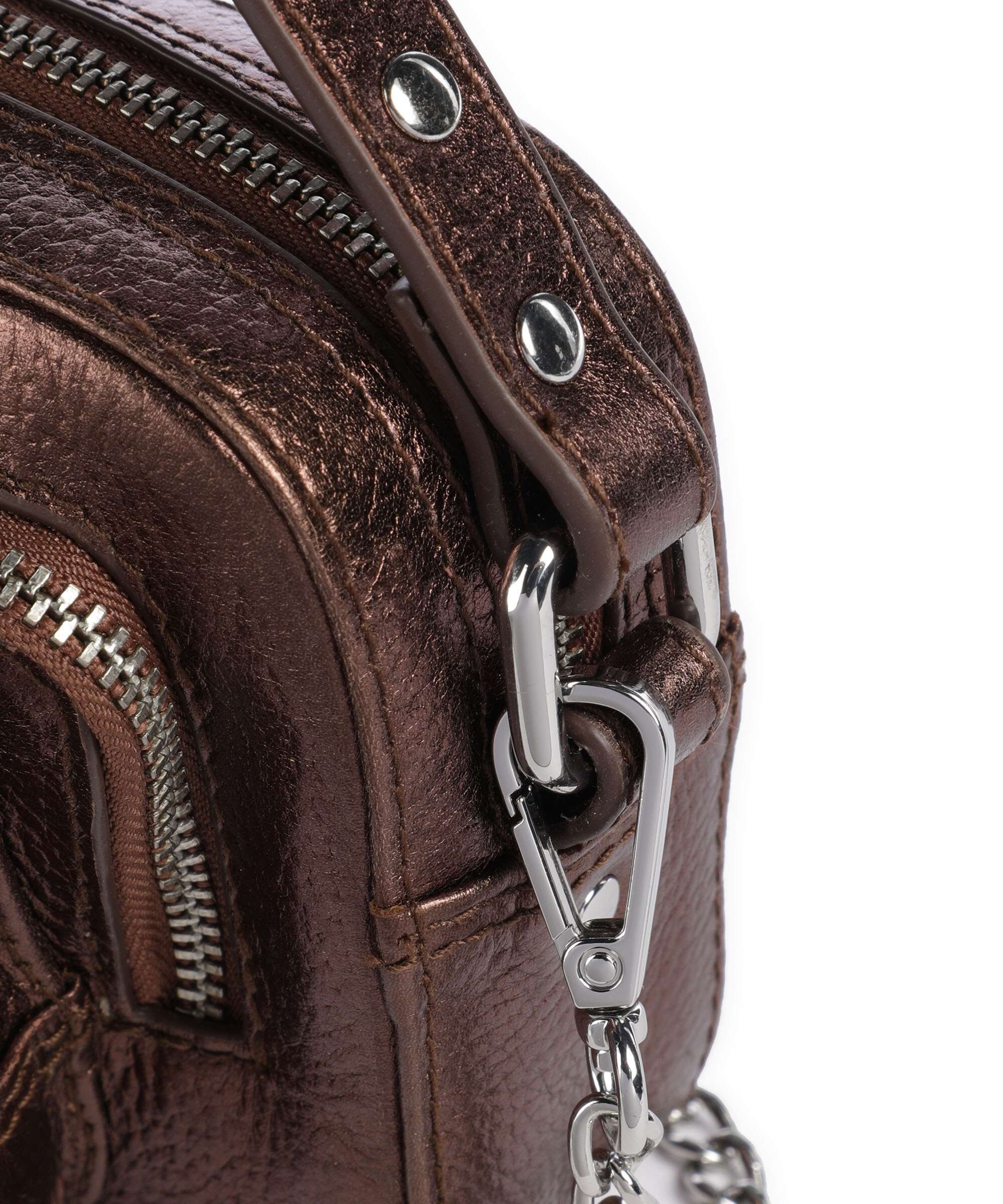 Núnoo Metallic Helena Crossbody bag brown