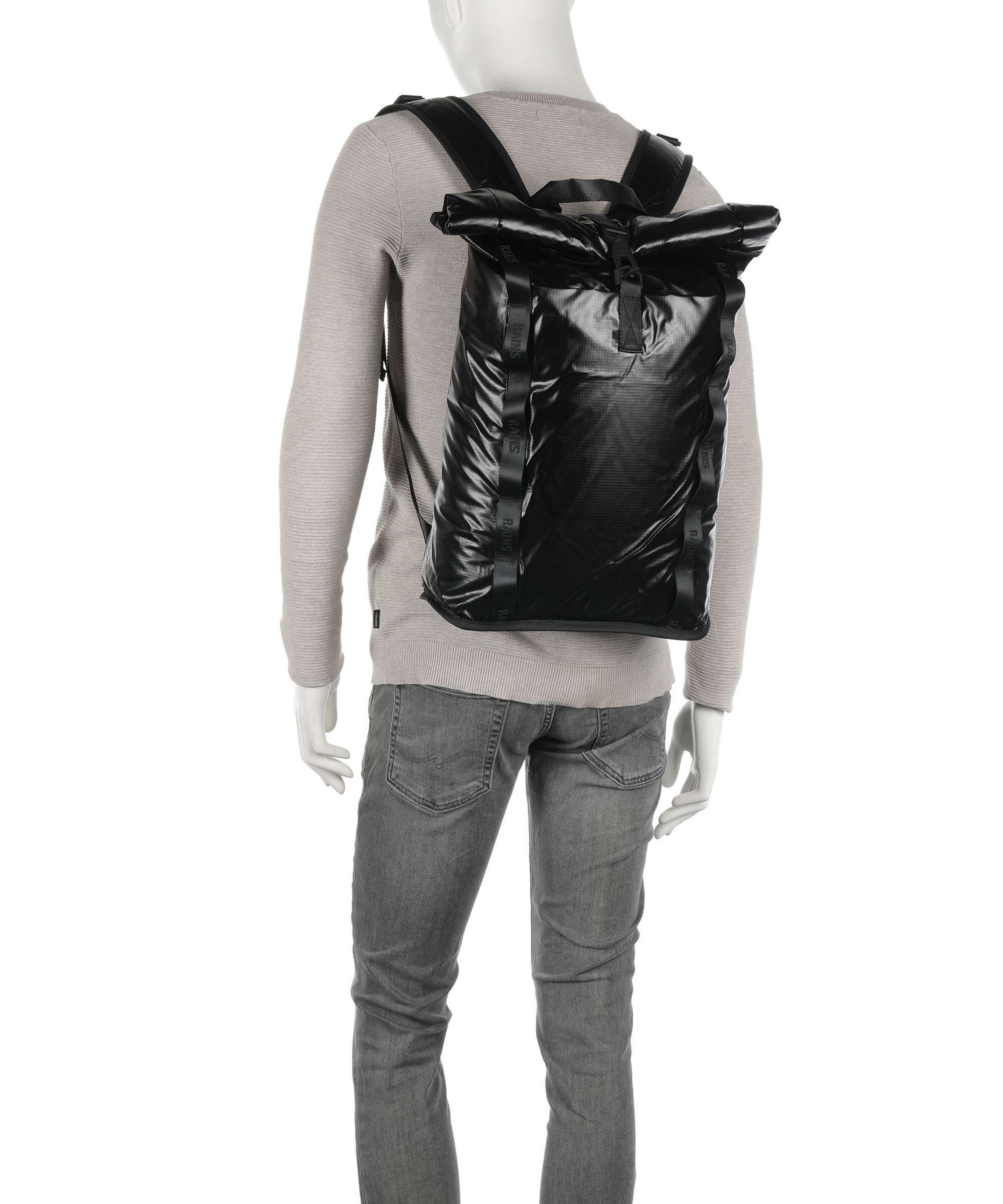 Rains Sibu Rolltop backpack blur