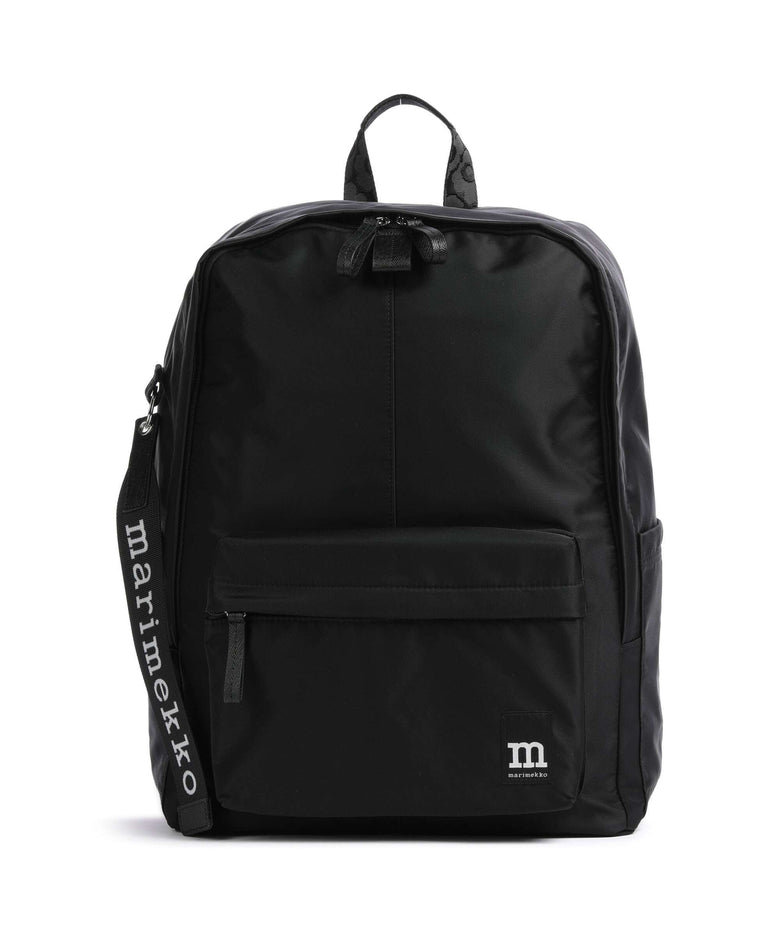 Marimekko Zip Top Solid Backpack black