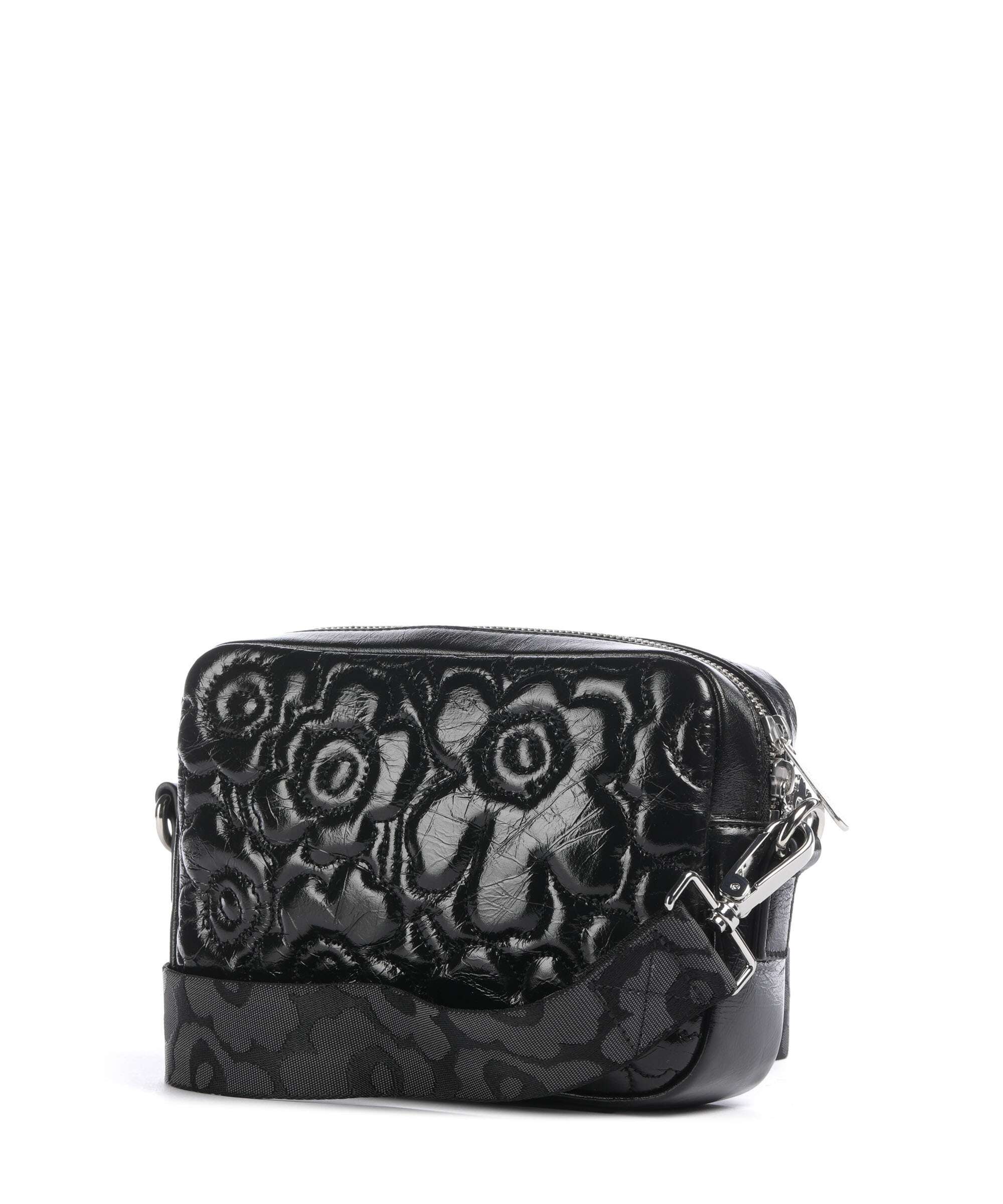 Marimekko Unikko Soft Gratha Crossbody bag shiny black