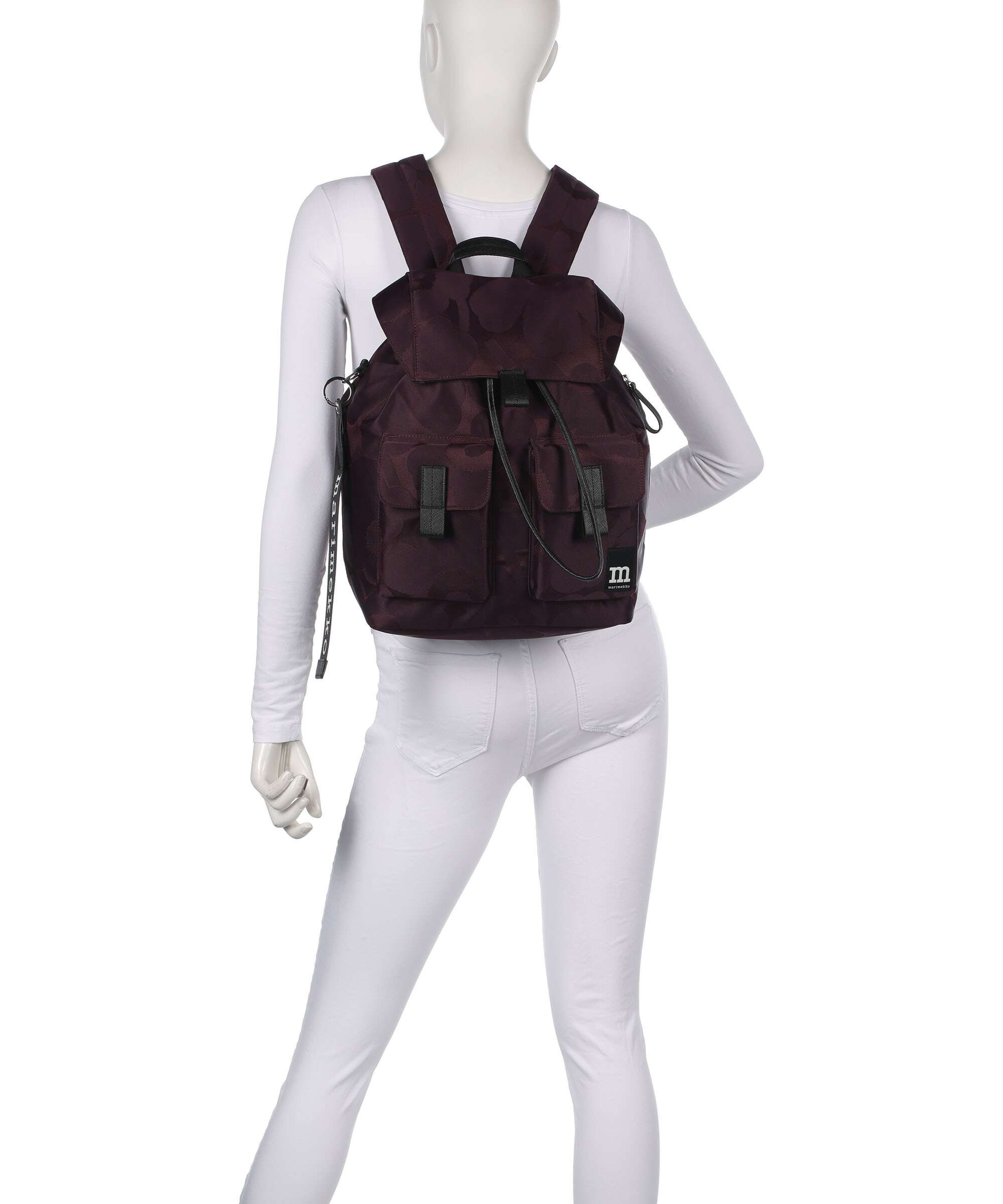Marimekko Wear All Day L Unikko Backpack wine red/dark wine