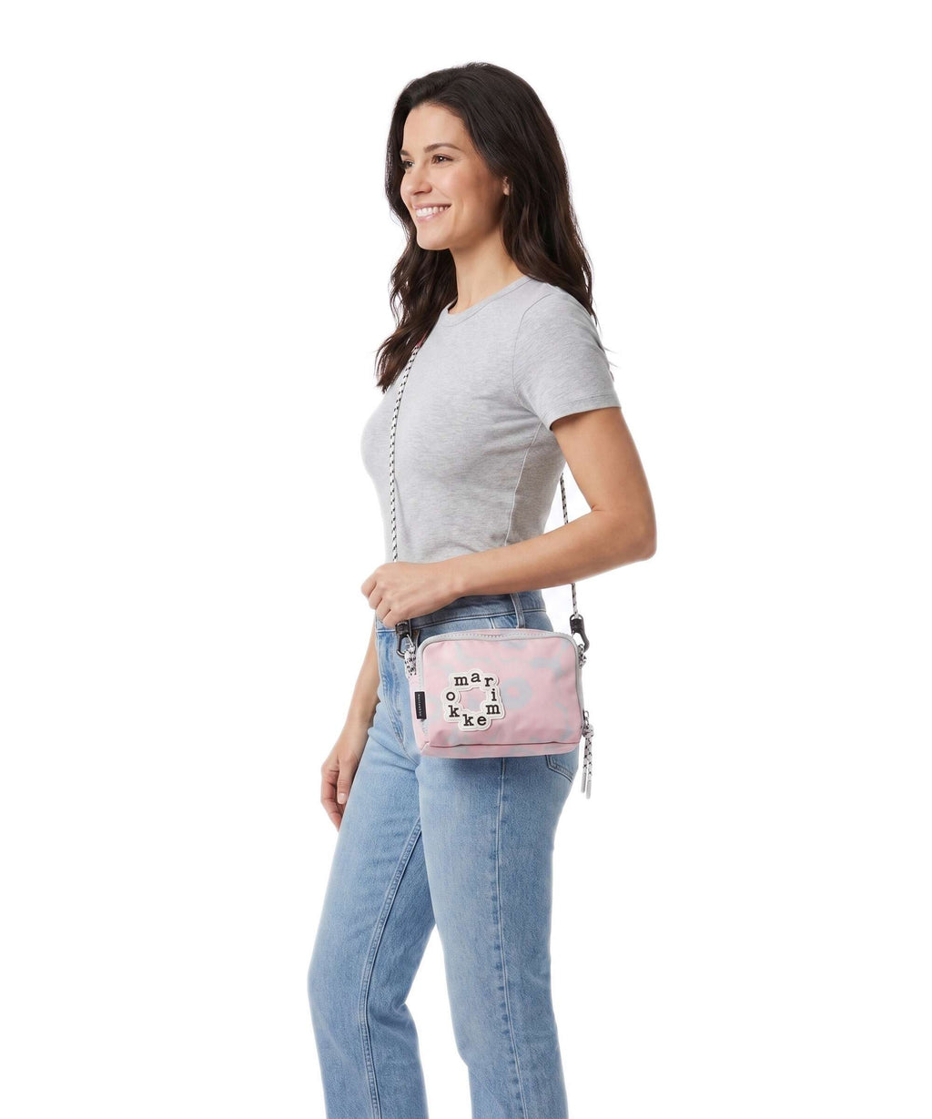 Marimekko Iloisa Unikko Kioski Mini Crossbody bag light pink/grey/red