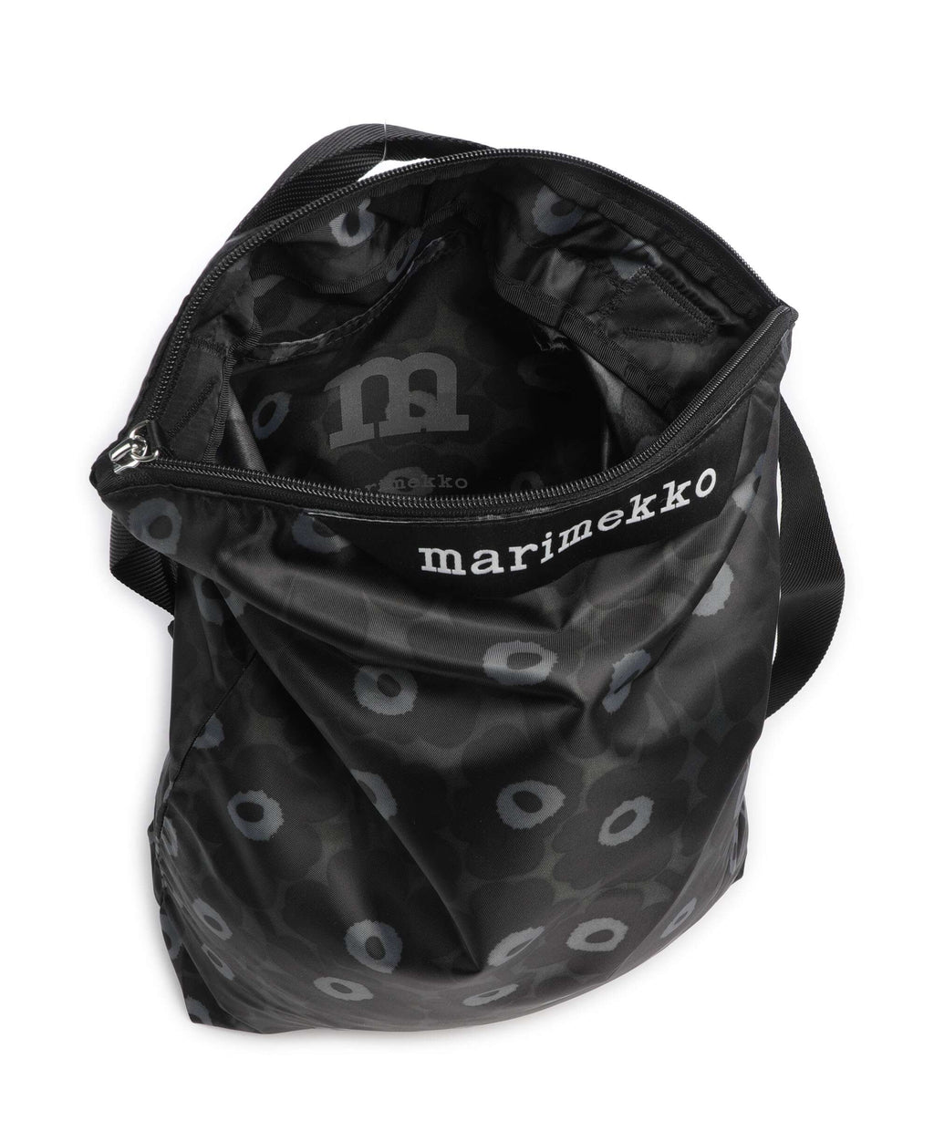 Marimekko Neat Unikko M Hobo bag black/dark grey