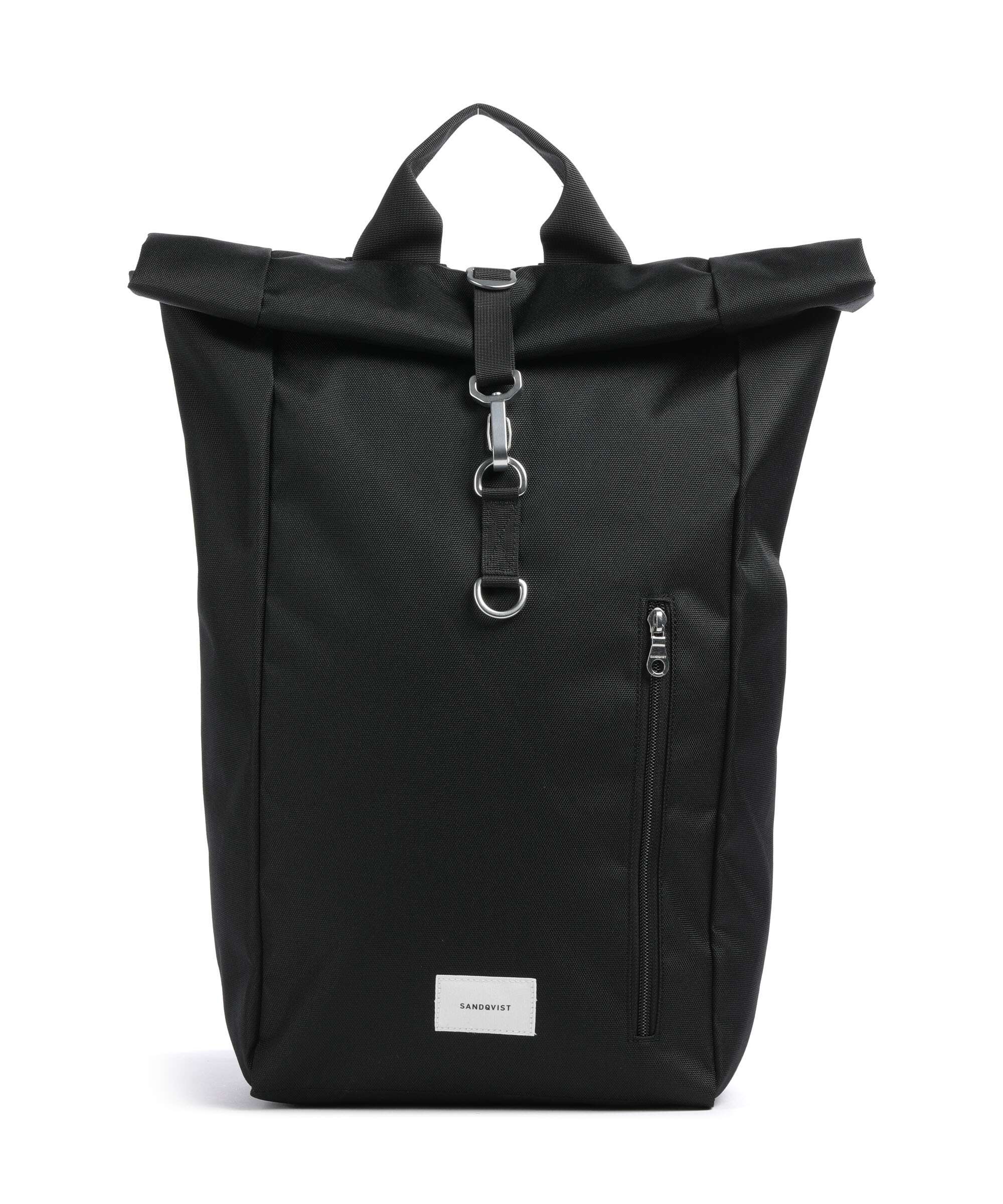 Sandqvist Ground L Rolltop backpack black