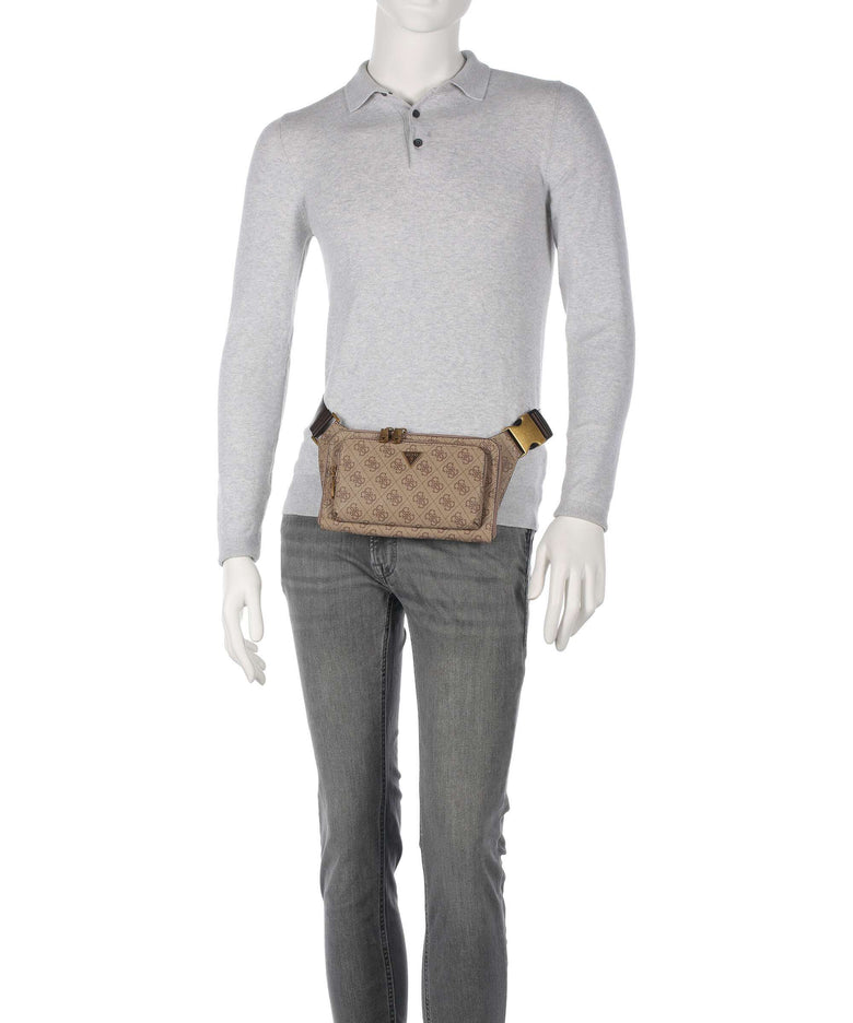 Guess Milano 4G Eco Fanny pack beige/brown