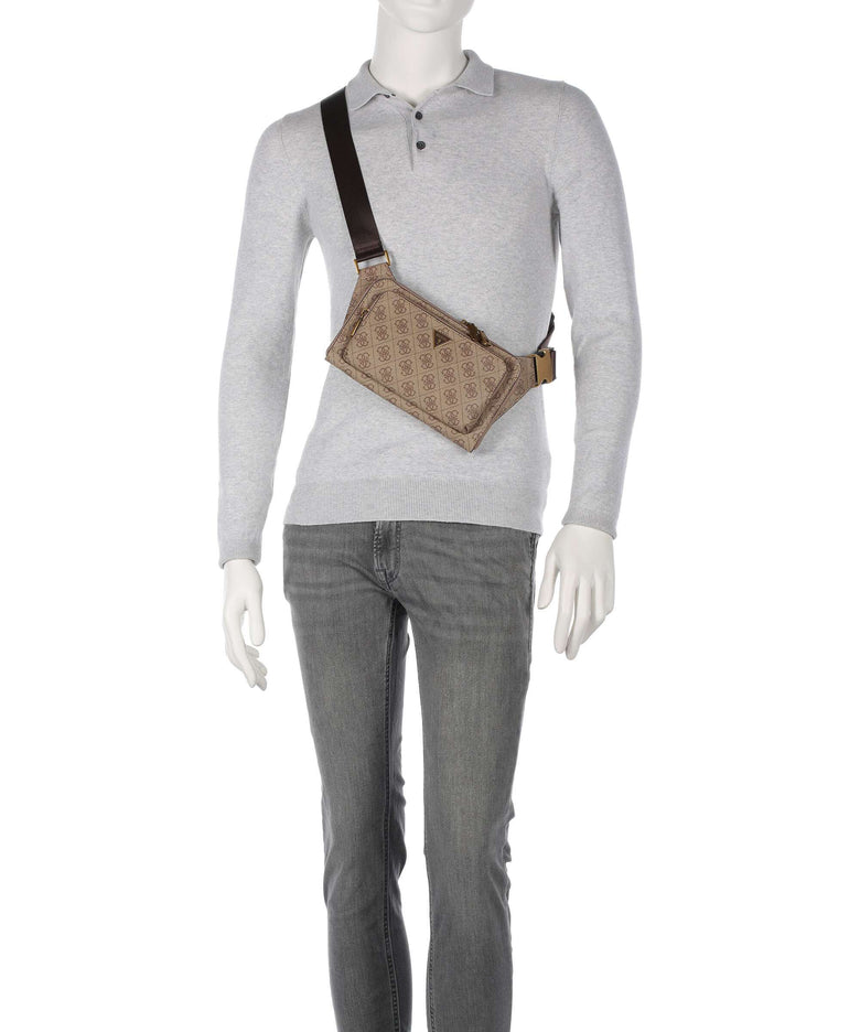 Guess Milano 4G Eco Fanny pack beige/brown