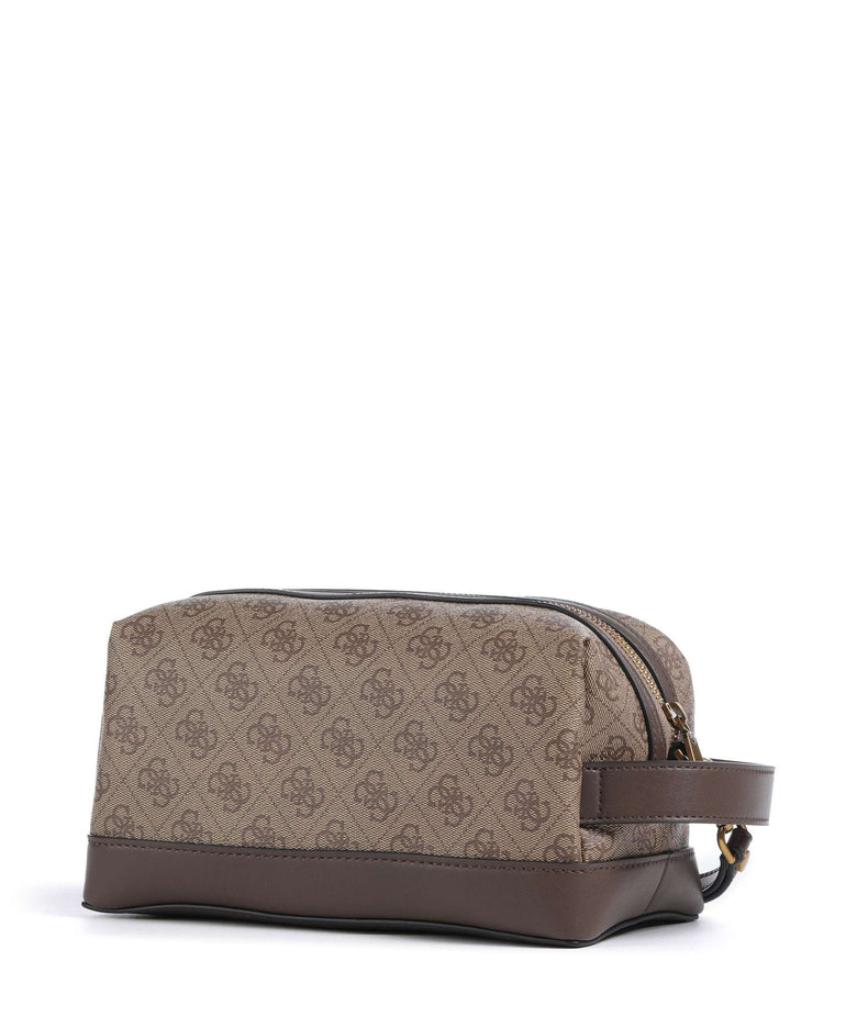 Guess Milano 4G Eco Toiletry bag beige/brown