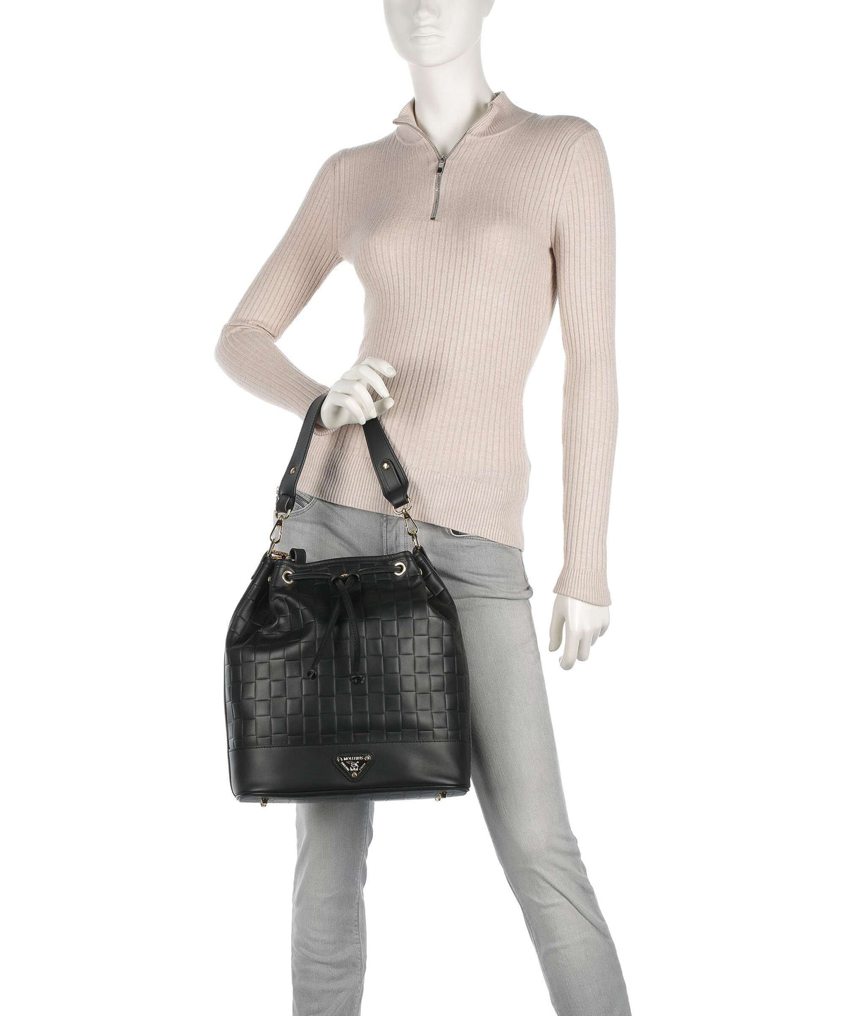 Maison Mollerus Tile Niesen Bucket bag black
