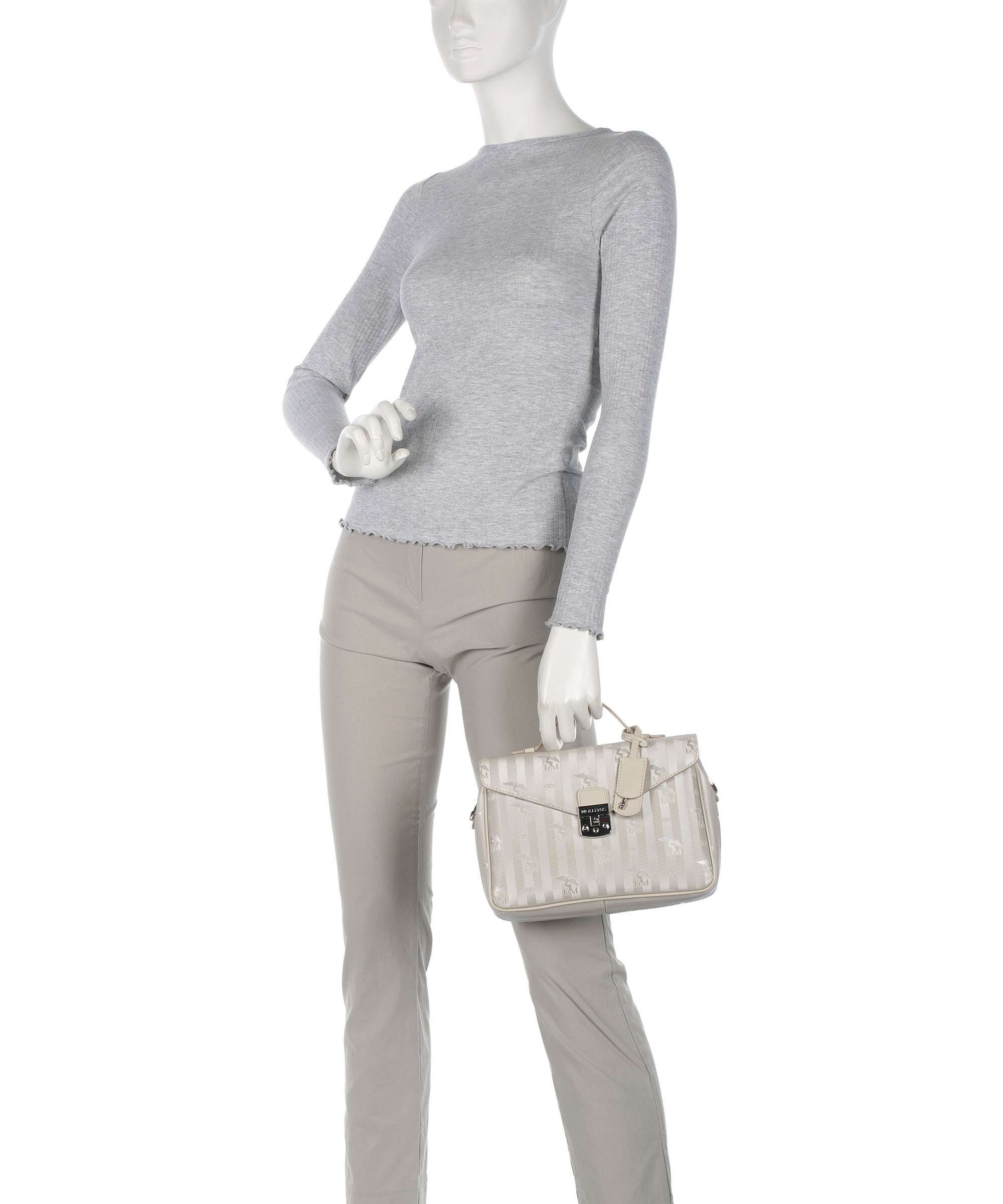 Maison Mollerus Vinerus Marly Crossbody bag metallic silber/perle