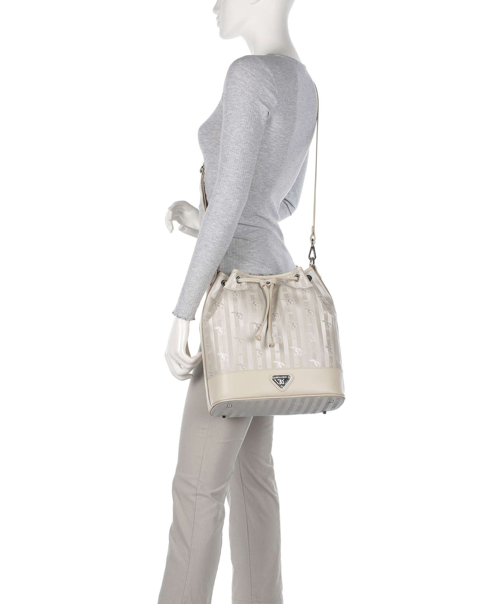 Maison Mollerus Vinerus Niesen Bucket bag metallic silber/perle