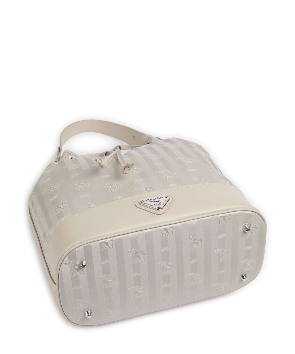 Maison Mollerus Vinerus Niesen Bucket bag metallic silber/perle