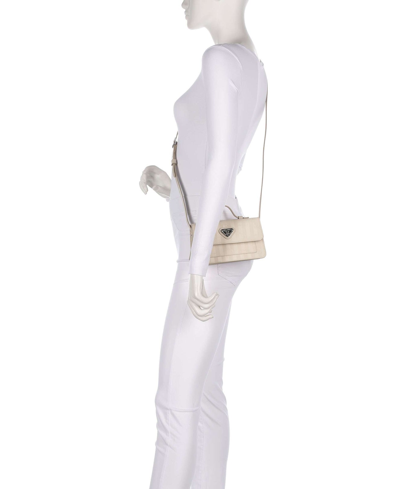 Maison Mollerus Vinerus Egg Crossbody bag pearl weiss