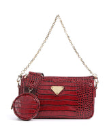 Maison Mollerus Croco Zell Schoudertas antique rot