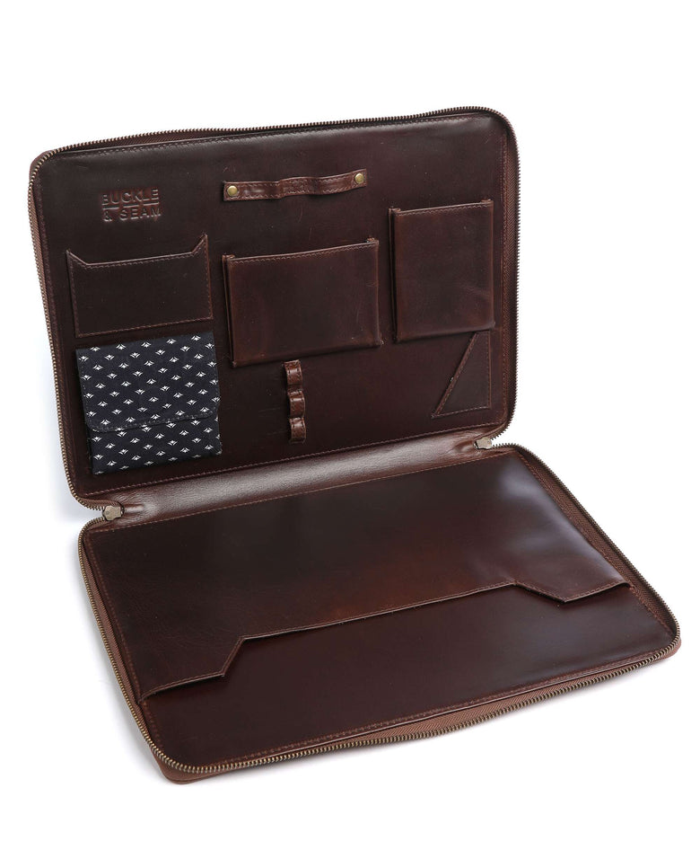 Buckle & Seam Ralph Laptop case brown