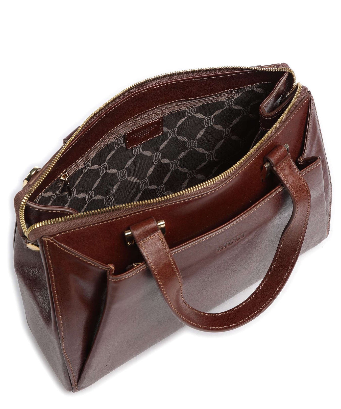 Giudi Crown Handbag brown