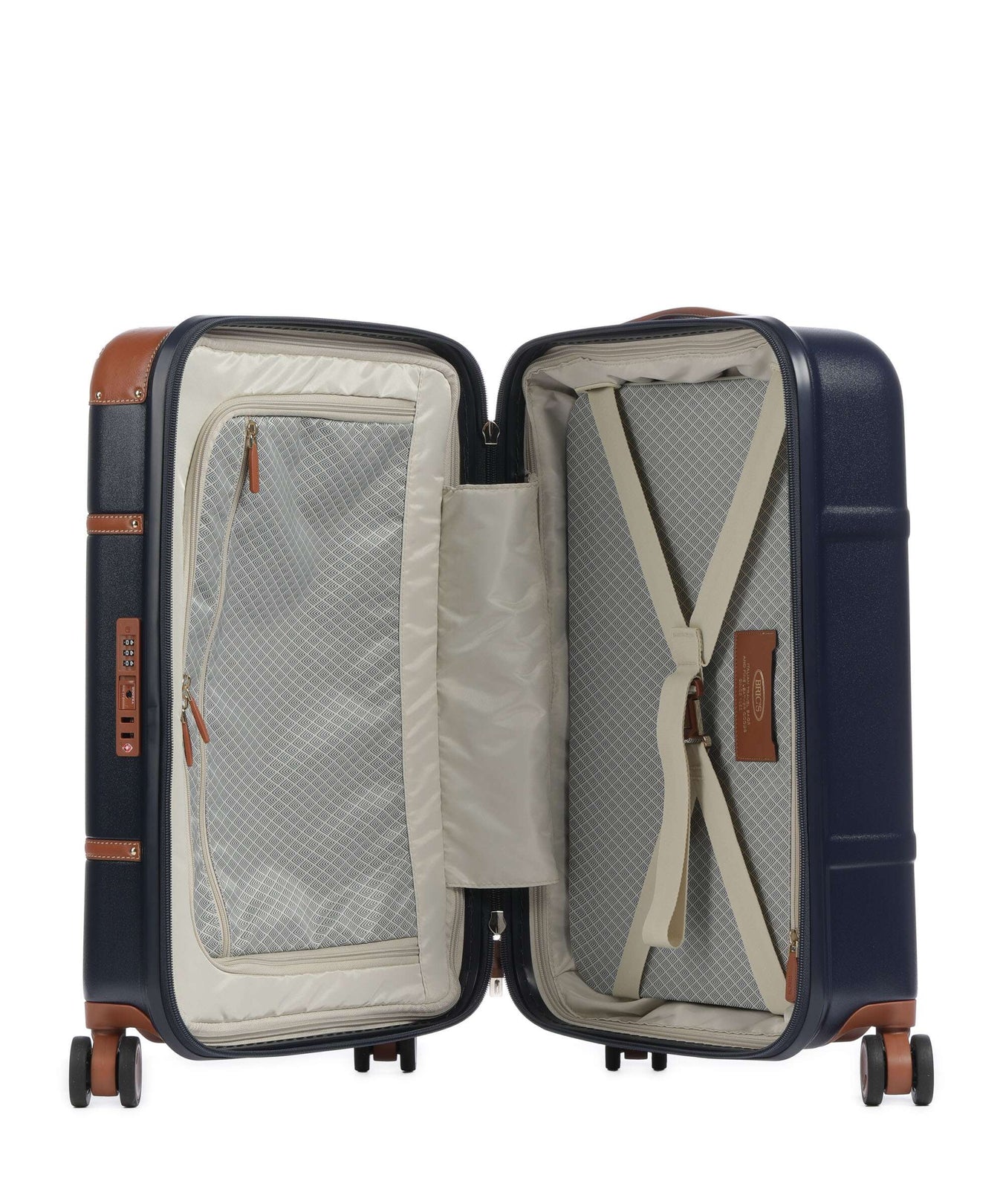 Brics Bellagio Spinner (4 wheels) blue/tan