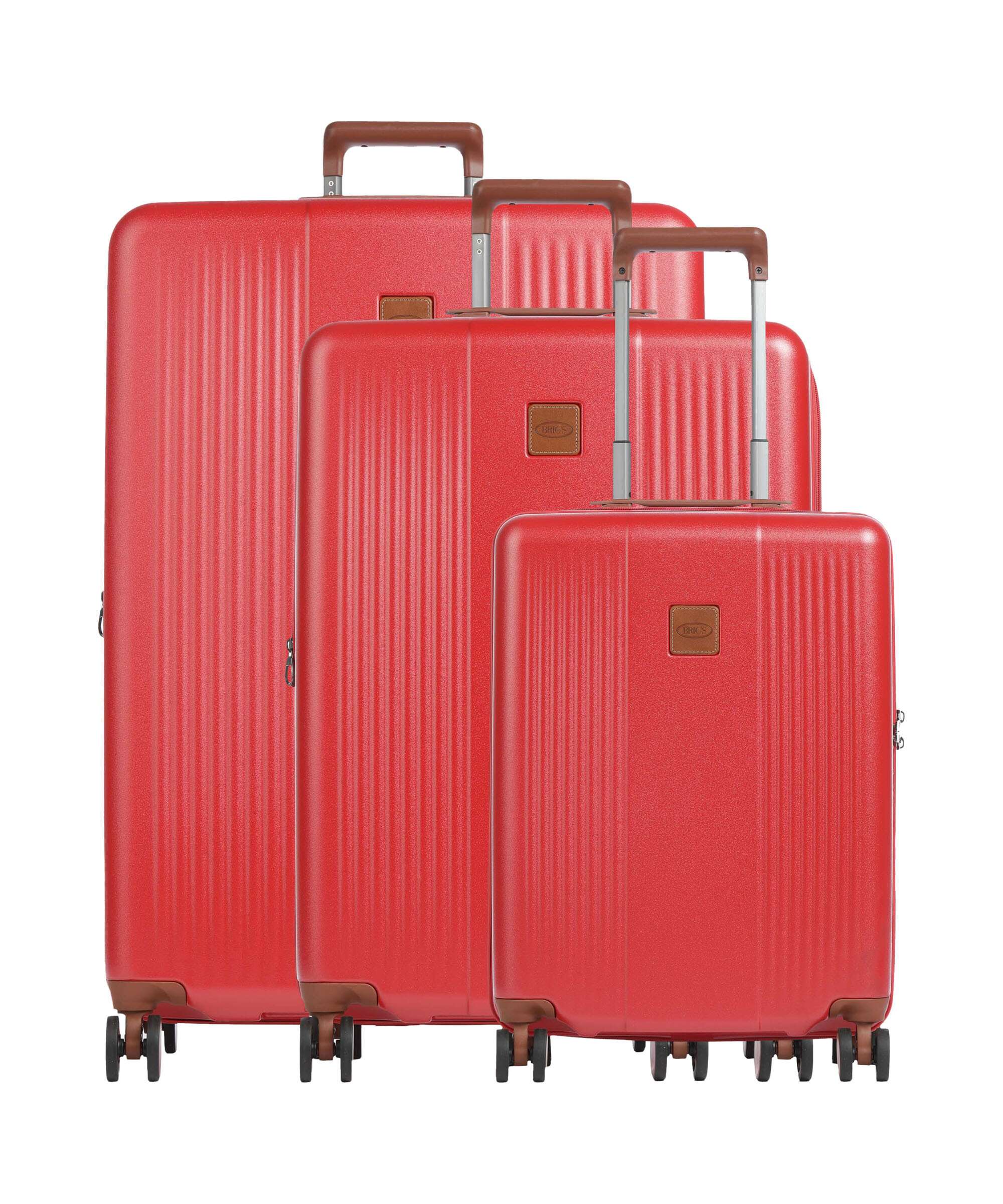 Brics Ferrara Kofferset (4 wielen) red 3-pc. - BFT06367.019 – WARDOW