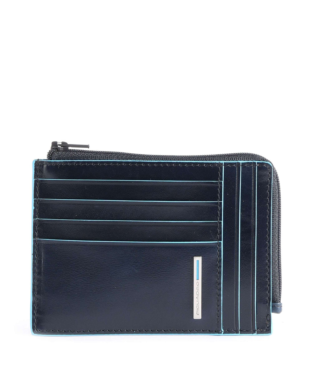 Piquadro Blue Square Credit card holder dark blue