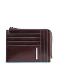 Piquadro Blue Square Credit card holder mahogany