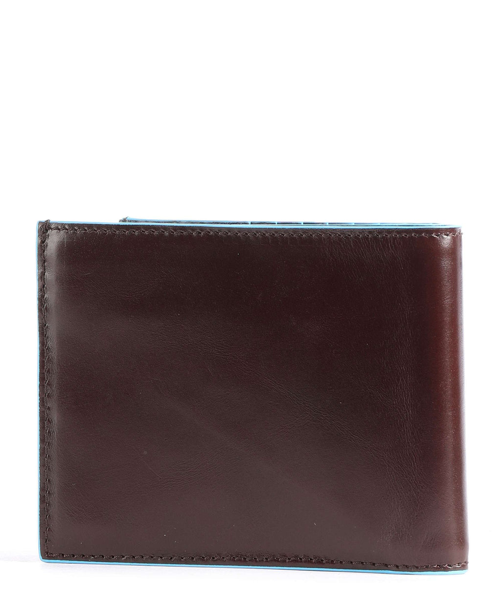 Piquadro Blue Square Wallet mahogany