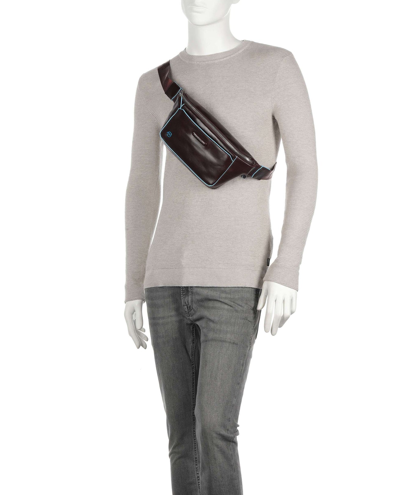 Piquadro Blue Square Fanny pack mahogany