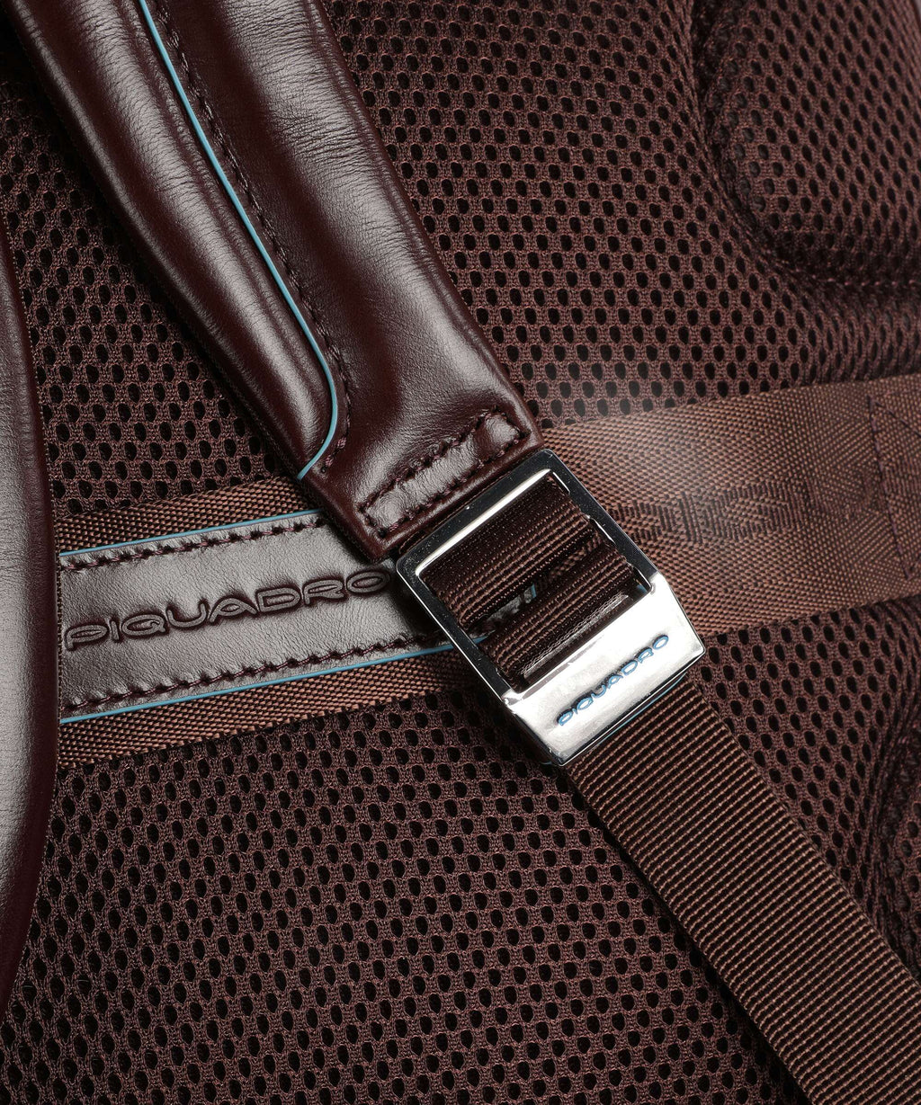 Piquadro Blue Square Laptop backpack mahogany