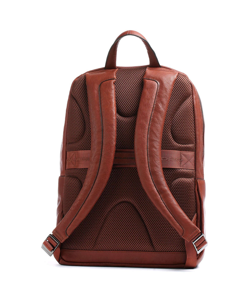 Piquadro Black Square Laptop backpack tobacco