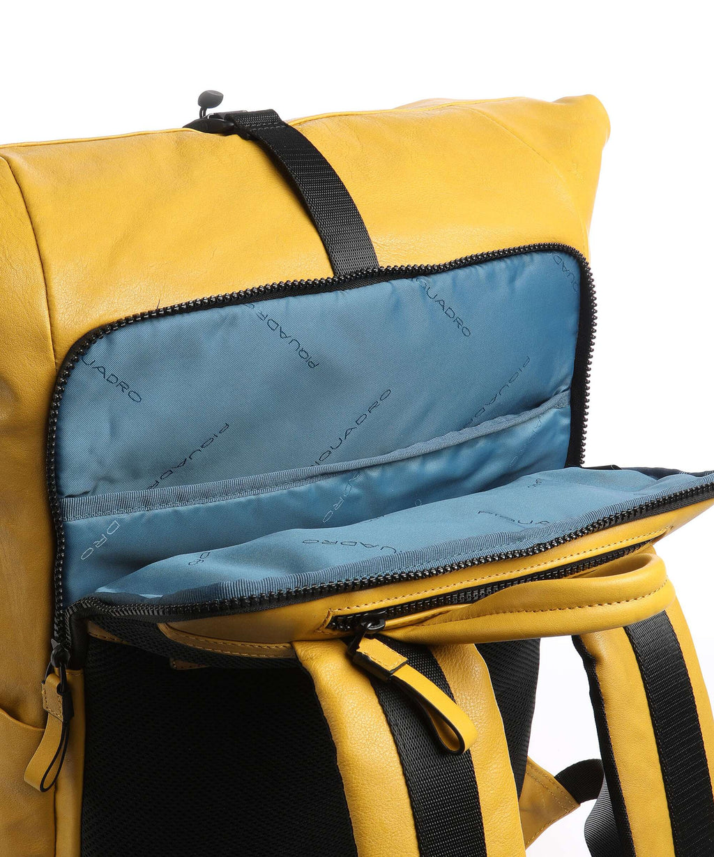 Piquadro Harper Rolltop backpack yellow