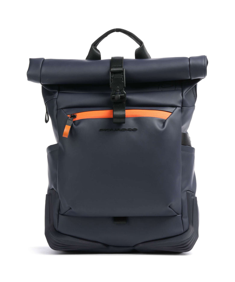 Piquadro Corner 2.0 Rolltop backpack blue